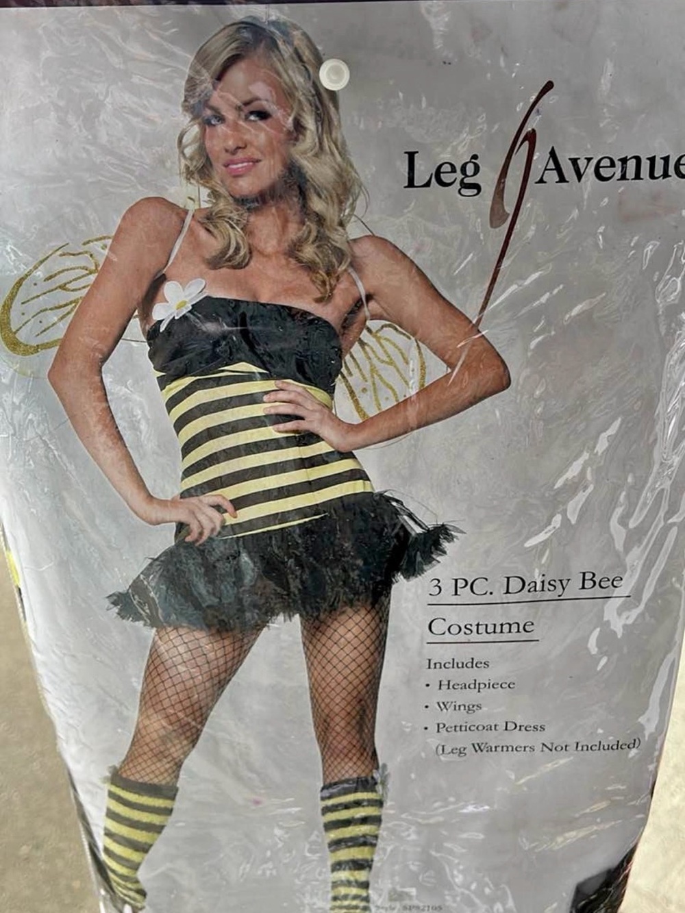 Leg Avenue Black & Yellow Daisy Bee Chemise Costume
